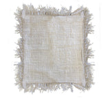 Linen Cushion Cover 60x60cm with fringe