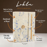 Lokta Mixed Blue Cotton Notebook – Medium (15x12cm) – 45 Leaves