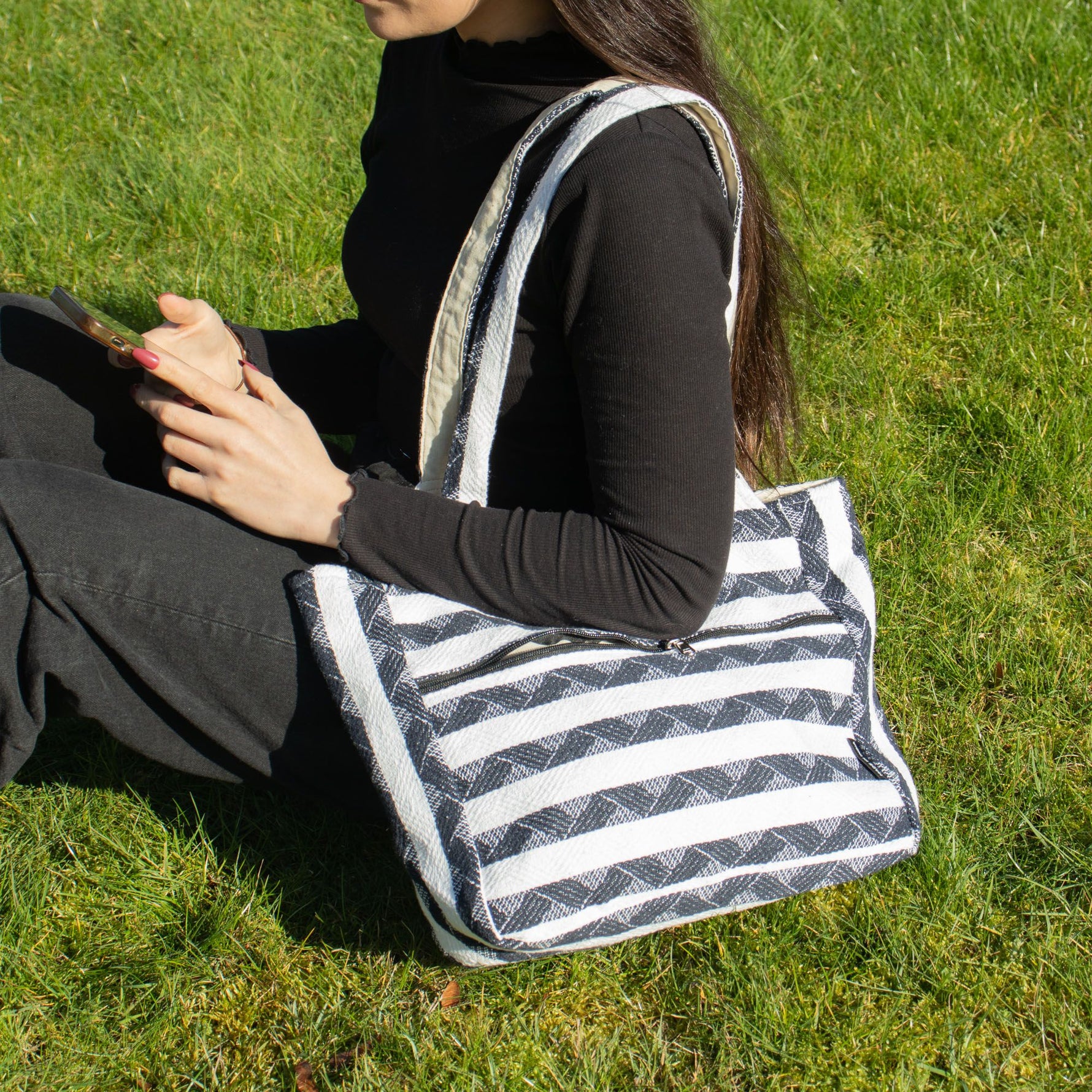 Nomad Sari Jacquard Natural Wander Muse Bags - Atlas Nomad