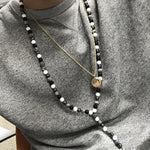 Angel Wing / Multi Beads Gemstone Necklace