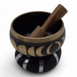 Moon Phase Singing Bowl Set – Black (10.7cm)