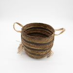 Bananna Leaf & Seagrass Large Baskets - Natural Browns- Set of 3