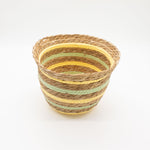 Seagrass & Straw Vase Shaped Baskets  - Natural Yellow & Green - Set of 3