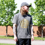 XLarge Stone Washed T-Shirt - Hamsa - Dark Grey