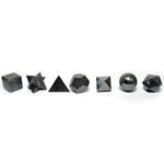 Geometric Seven Piece Black Agate Set