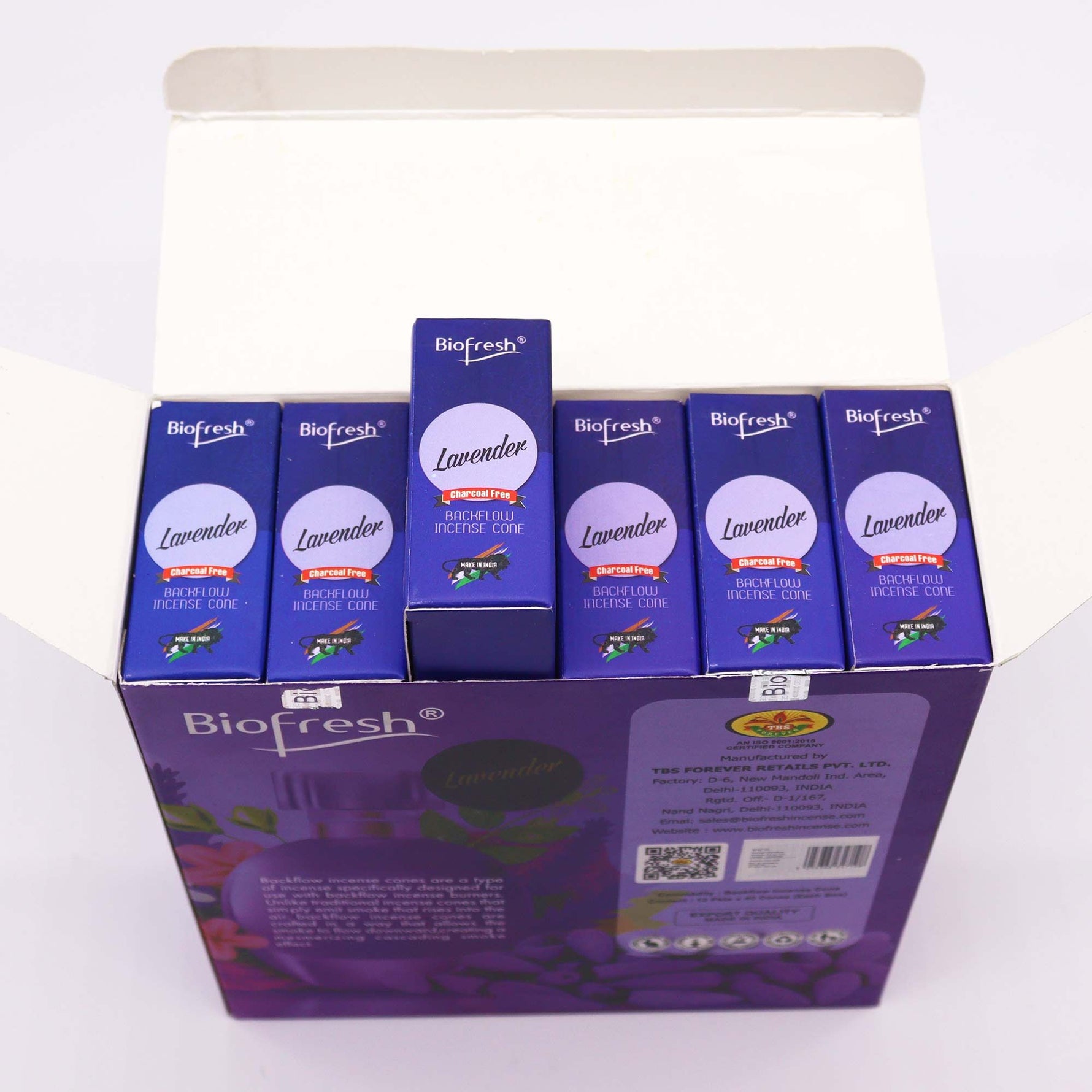 Biofresh Backflow Incense Cones - Lavender
