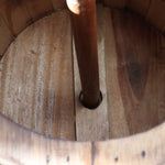 Beer Barrel Table & Parasol Stand – Natural Wood 60 x 48.5 cm