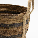 Bananna Leaf & Seagrass Large Baskets - Natural Browns- Set of 3