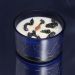 Zodiac Crystal Candle with Gemstone Bracelet - Aquarious