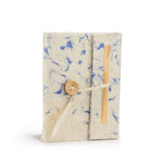 Lokta Mixed Blue Cotton Notebook – Mini (12x8cm) – 40 Leaves