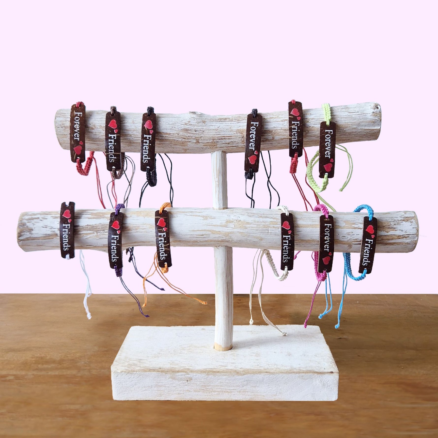 Handmade Friendship Bracelets - Friends Coconut Print (asst)