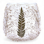 Natural Floral Glass - Straight Candle Holder -  Pino - (10x9cm)