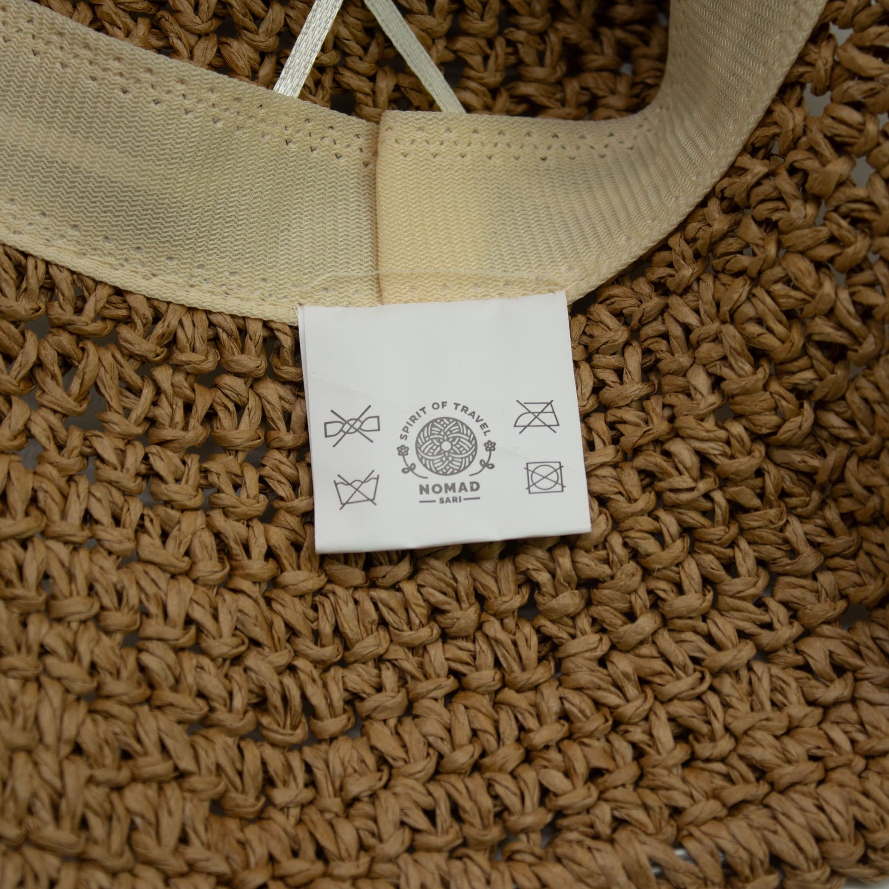 Nomad Sari Floppy Straw Sun Hat - Coffee & Daisies
