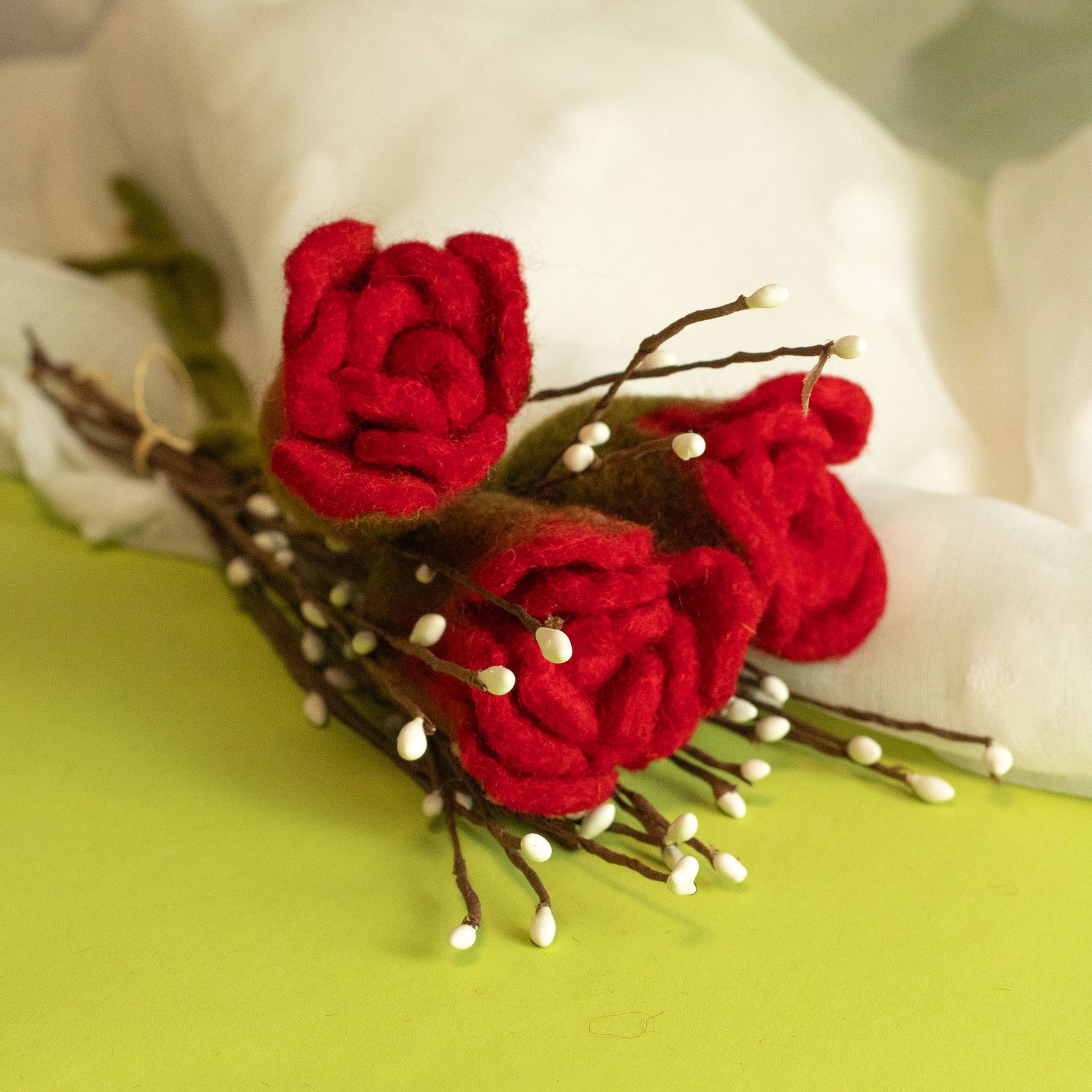 Felt Flowers - Red Roses