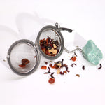 Raw Crystal Gemstone Tea Strainer - Rainbow Moonstone