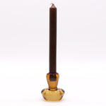 Mushroom Flip Dinner Candle / Tealight Holder - Antique Amber