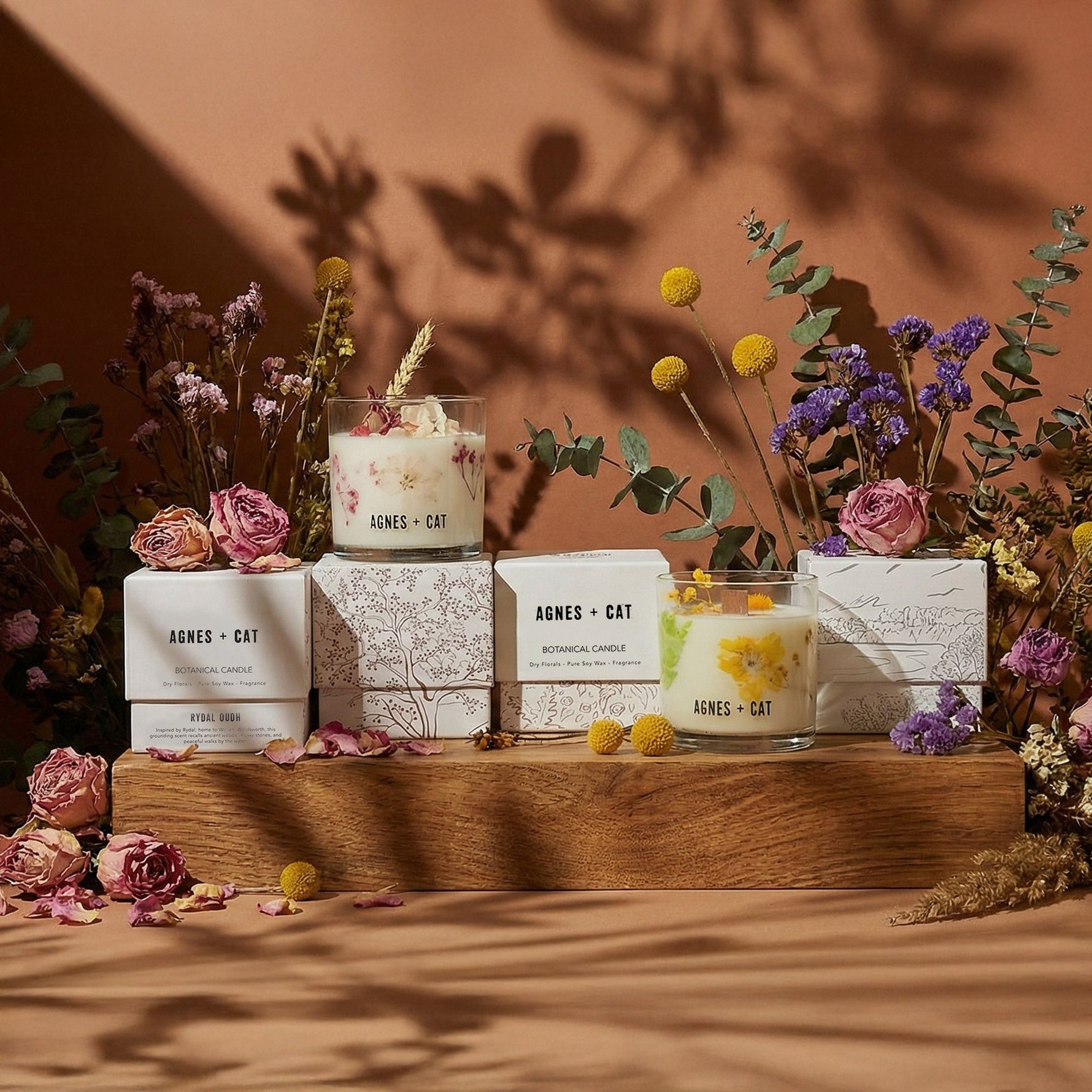 Agnes + Cat Botanical Soy Wax Candle - Rydal Oudh