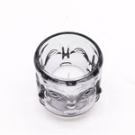 Buddha Faces Candle Jar - Midnight Grey