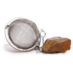 Raw Crystal Gemstone Tea Strainer - Gold Tigers Eye