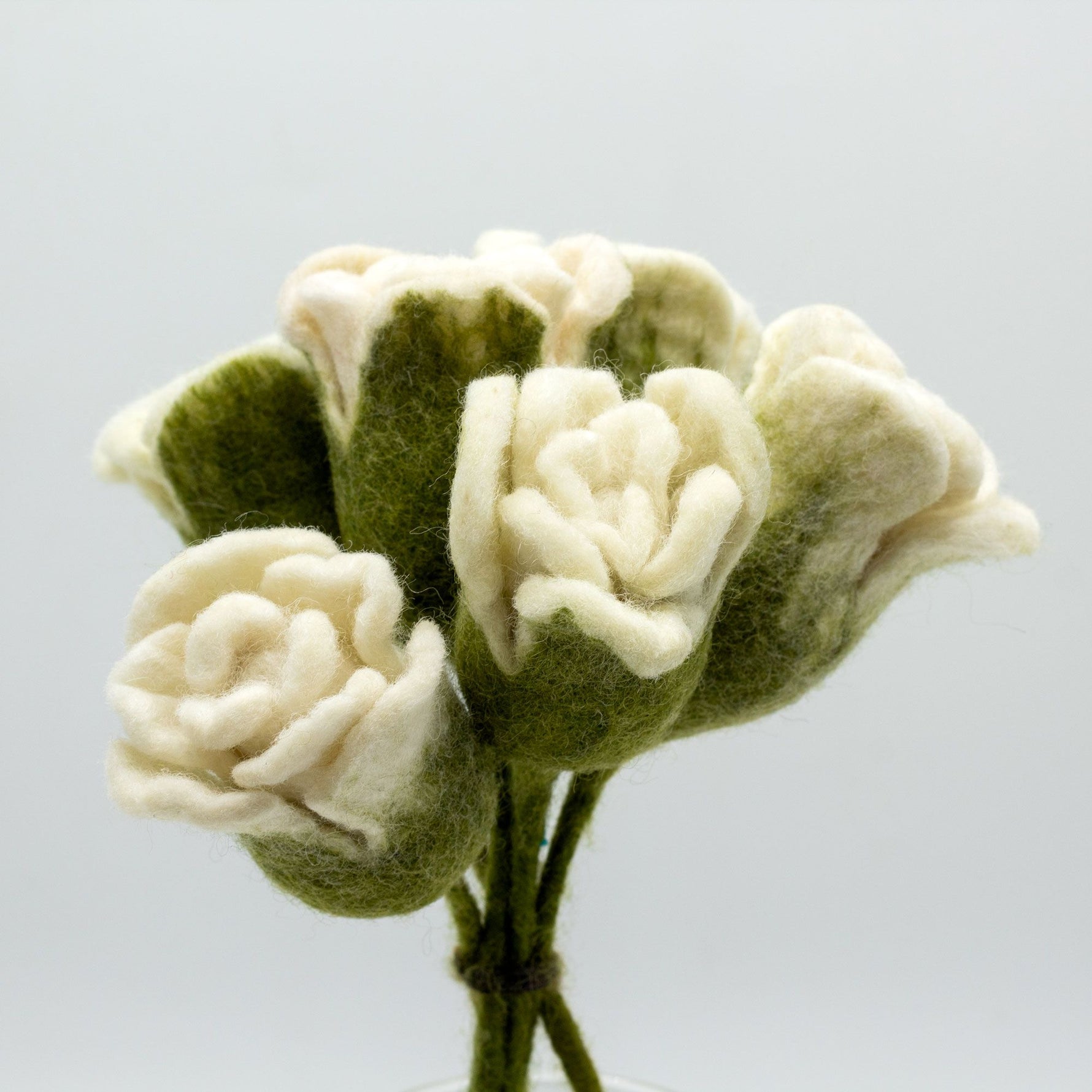 Felt Flowers - White Roses