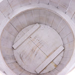 Beer Barrel Table – Whitewash Wood 60 x 48.5 cm