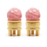 Gemstone Faceted Healing Ball & Stand - Rose Quartz
