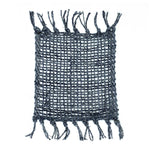 Set of 4 Seagrass Fringe Natural Coasters - Charcoal