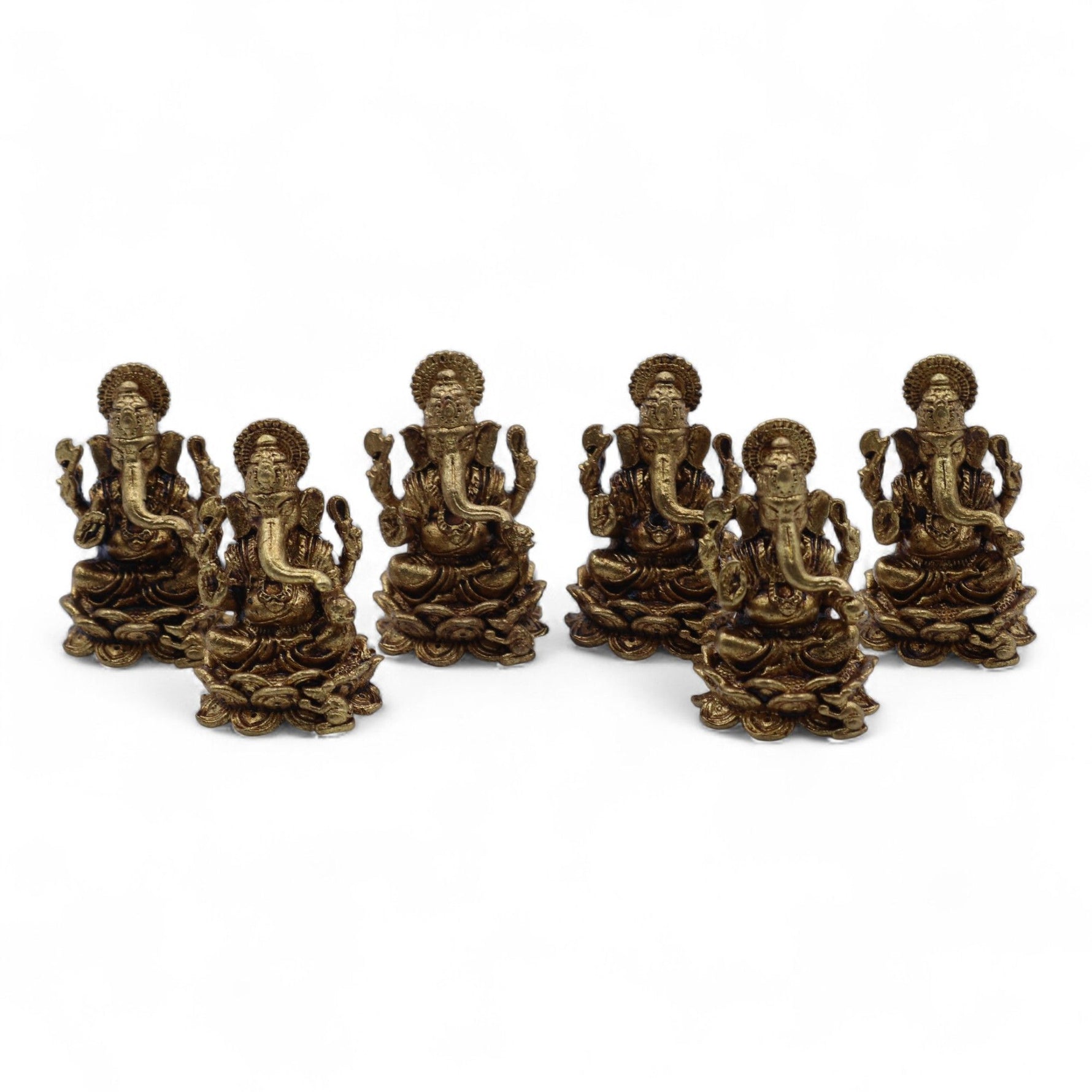 Brass Miniature Gods - Ganesha (22gms)  - 37mm