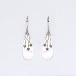 Shell & Silver Earrings - Three Hearts - MOP