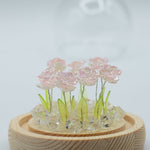 Floral Glow Garden Dome - 10 Pink Roses - LED USB