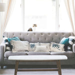 Linen Cushion Cover 45x45cm with fringe