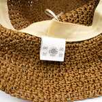 Nomad Sari Floppy Straw Sun Hat - Natural Coffee