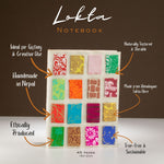 Lokta Mini Tiles Notebook – Medium (15x12cm) – 45 Leaves – Natural
