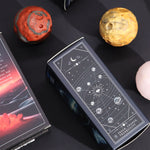 Crazy Lace Jasper Planet on a Sola Goldstone Stand (MERCURY)