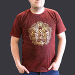 XLarge Stone Washed T-Shirt - Hamsa - Maroon
