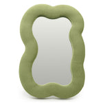 Soft Squiggly Mirror - Large Cloud - Moss Green (33.4x23.5x2.3cm)