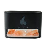 White Blaze Aroma Diffuser - Himalayan Salt Chamber - USB-C - Flame Effect (Salt included)