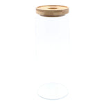 Cottage Bamboo Glass Jar - 25cm