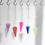 Six Sided Pendulum - Aurora Crystal Pale Green - 4cm