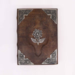 Heafty Red Tan Book - Zinc Rose Decor - 200 Deckle Edges Pages - 26x18cm