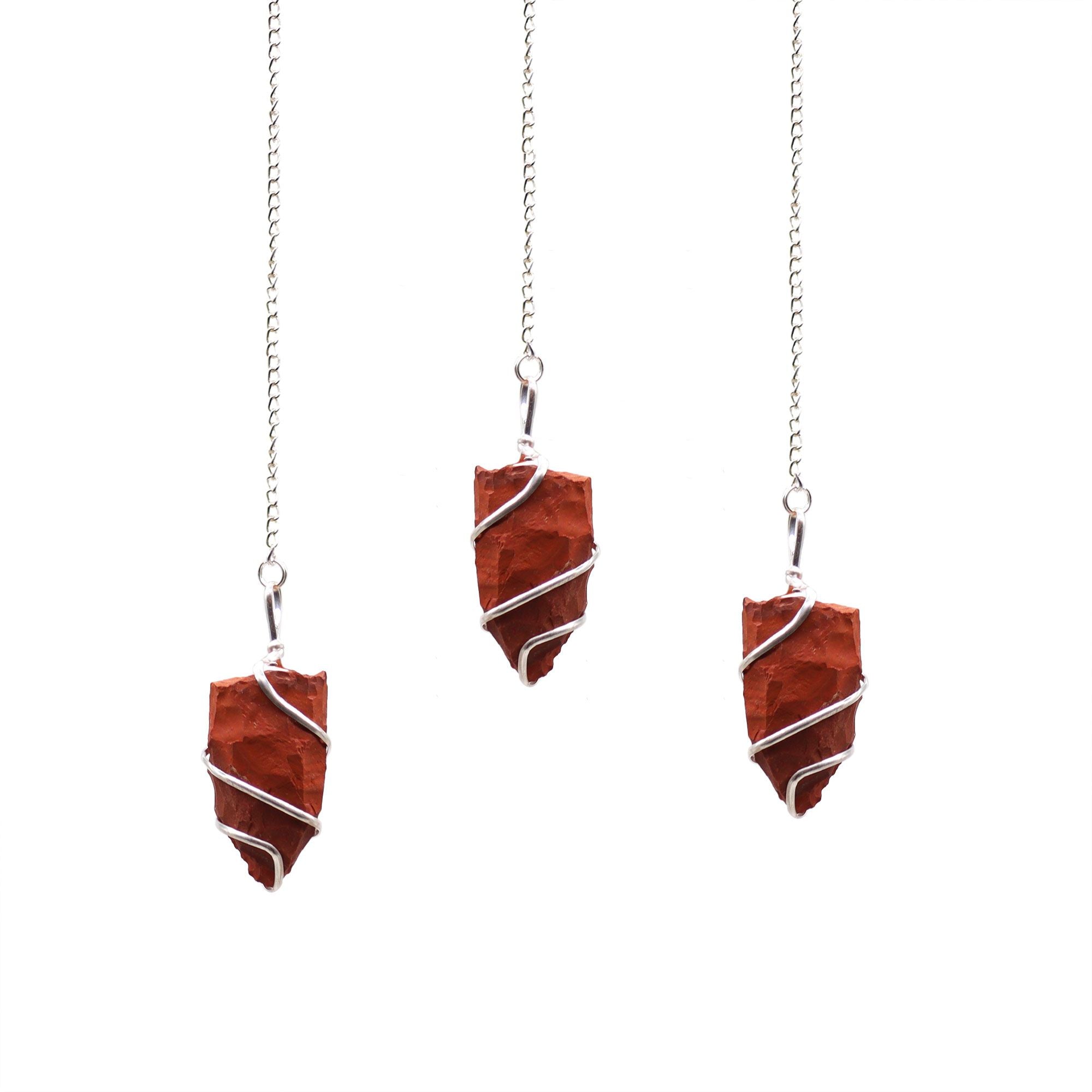 Raw Gemstone Pendulum – Red Jasper