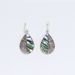 Shell & Silver Earrings - Teardrop- Abalone