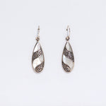 Shell & Silver Earrings - Teardrop- MOP