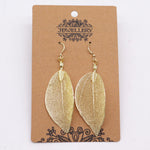 Earrings - Bravery Leaf - Gold