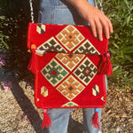 Red Kilim Messenger Festival Bag