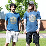 XLarge Stone Washed T-Shirt - Hamsa - Blue