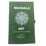 Rope Incense and Silver Plated Holder Set - Mandala Flower