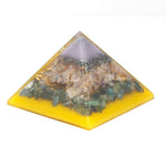 Lrg Organite Pyramid 70mm - Tree（gold base)