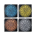 Set of 4 Mandala Brocade Detail 30x30cm