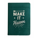 Dark Green Velvet Notebook - 80 pages - Make It Happen